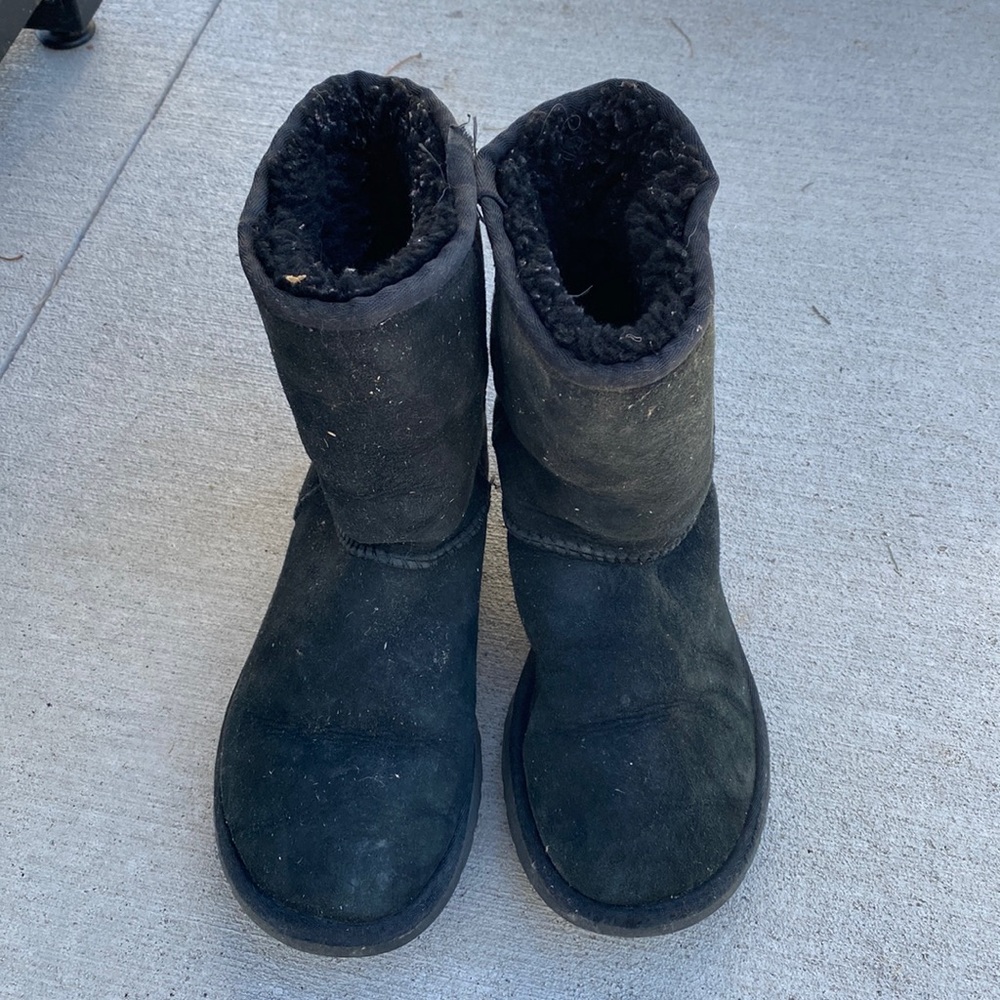 Womens black ankle Ugg boots